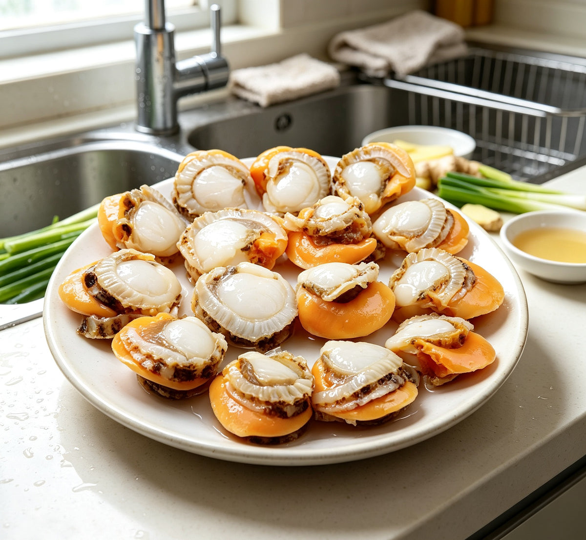 Fresh Scallops on the Half Shell